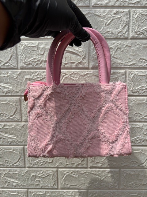 Midi denim bag with strap