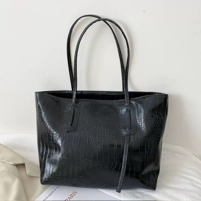 Large PU leather tote bag