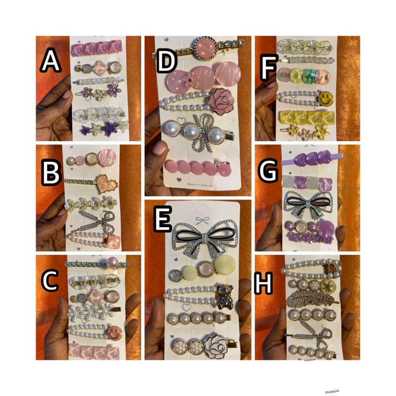 Aesthetic Hair clip set