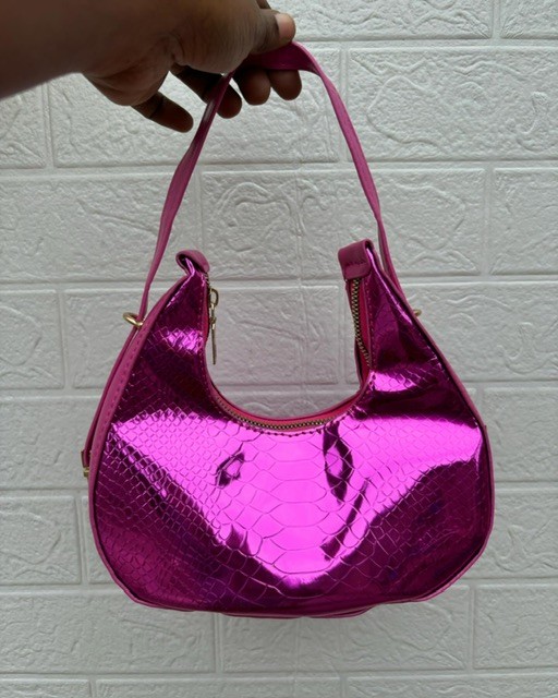 Metallic underarm bag