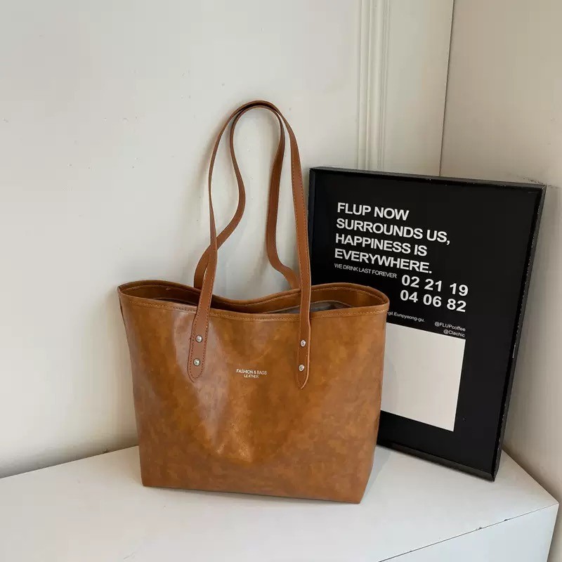 Bag 020- leather tote bag