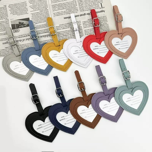 Heart shaped luggage tags
