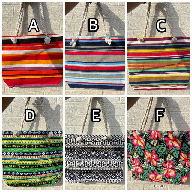 Pattern tote bags